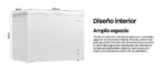 Congelador horizontal - INFINITON CH-A249B, 245 l, 85 cm, Blanco - Imagen 3