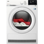AEG Secadora bomba de calor - AEG TR818A2OB, SensiDry, 8 kg, 10 programas, Blanco