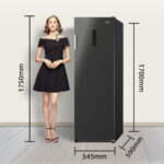 CHIQ Congelador vertical - CHIQ CSD206NEID, 206 l, 1705 mm, Color Inox Oscuro - Imagen 2
