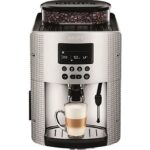 Krups Cafetera superautomática - Krups Essential EA815E70, 1450 W, 15 bar, 1.7 L, 3 temp., Sistema Thermoblock, Molinillo integrado, 2 tazas, Plateado