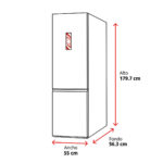 HISENSE Frigorífico combi - HISENSE RB329N4AWE, No Frost, No Frost, Altura 1797 mm, Capacidad 255 l, Blanco - Imagen 2