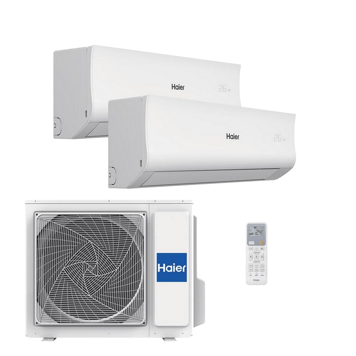 154048454_1 HAIER Aire acondicionado Split 2 x 1 - HAIER Tide-R, 2322 fg/h, Función Inverter, Blanco - Imagen 1