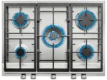 Teka Placa de gas - Teka EX 70.1 5G AI AL DR CI, 5 zonas, Gas butano, 68 cm, Acero inoxidable