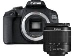 Canon Kit cámara réflex - Canon EOS 2000D, 24.1 MP CMOS APS-C, Vídeo Full HD, Negro + Objetivo Canon EF-S 18-55 mm f/3.5-5.6 DC III