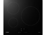 Samsung Placa inducción - Samsung NZ63M3NM1BB/UR, 3 zonas, 28cm, Power Boost, 59cm, Negro