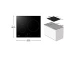 Samsung Placa inducción - Samsung NZ63M3NM1BB/UR, 3 zonas, 28cm, Power Boost, 59cm, Negro - Imagen 2