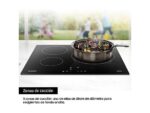 Samsung Placa inducción - Samsung NZ63M3NM1BB/UR, 3 zonas, 28cm, Power Boost, 59cm, Negro - Imagen 4