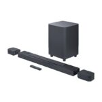 JBL Barra de sonido - JBL Bar 800, Bluetooth, Subwoofer inalámbrico, 720 W, Altavoces envolventes desmontables, Wifi integrado, Canales 5.1.2, Negro
