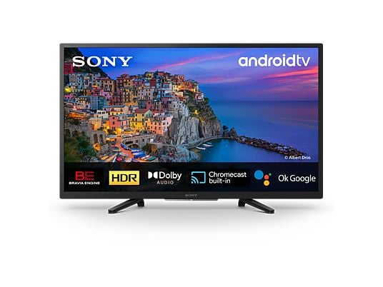 1545292_1 Sony TV LED 32" - Sony 32W800, HDR, Android TV, Smart TV, DVB-T2 (H.265), Procesador Bravia Engine, Asistente de Voz, Negro - Imagen 1