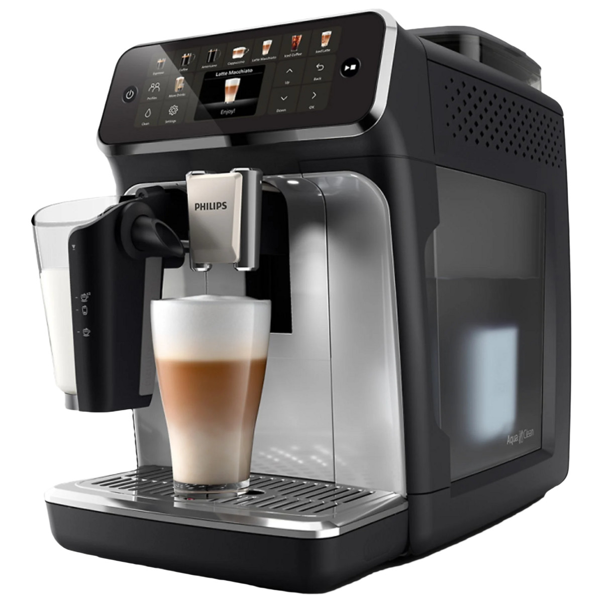 154628187_1 PHILIPS Máquina espresso - PHILIPS 5500 series EP5546/70, 15 bar, 1500 W, 0,26 l, 2 tazas, Negro, Plata - Imagen 1