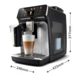 PHILIPS Máquina espresso - PHILIPS 5500 series EP5546/70, 15 bar, 1500 W, 0,26 l, 2 tazas, Negro, Plata - Imagen 3