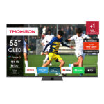 THOMSON TV QLED 55" - THOMSON 55QG7C14, UHD 4K, Smart TV, DVB-T2 (H.265), Negro