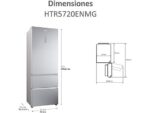 Haier Frigorífico combi - Haier Series 5 HTR5720ENMG, No Frost, 201 cm, 483 l, My Zone, Humidity Zone, Plata - Imagen 7