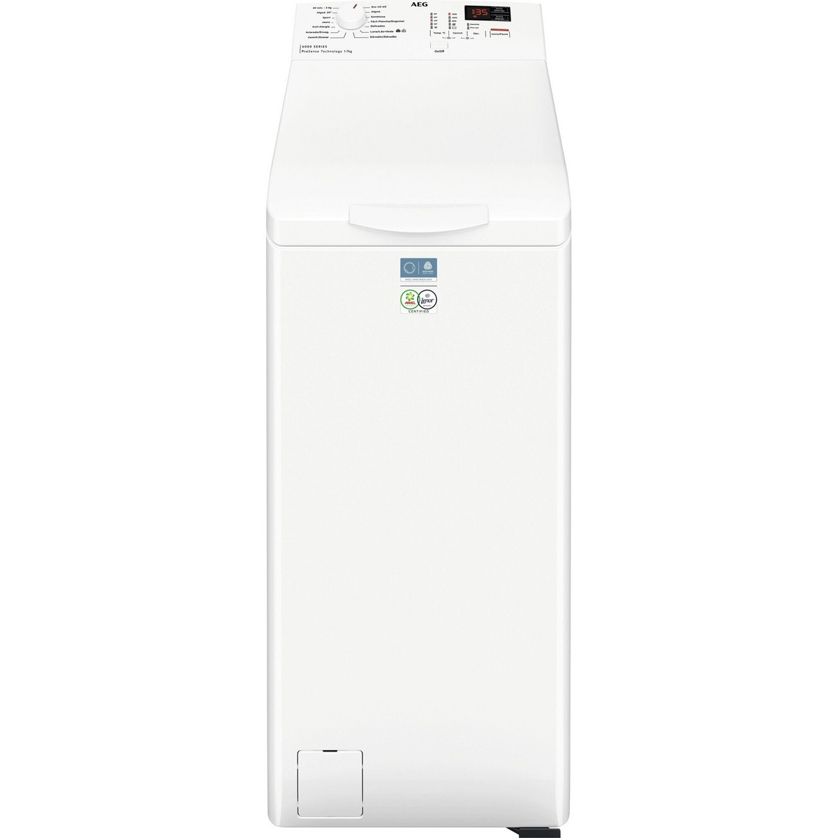 154991661_1 Lavadora carga superior - AEG LTA6K7230B, 7 kg, 1200 rpm, 14 programas, Blanco - Imagen 1
