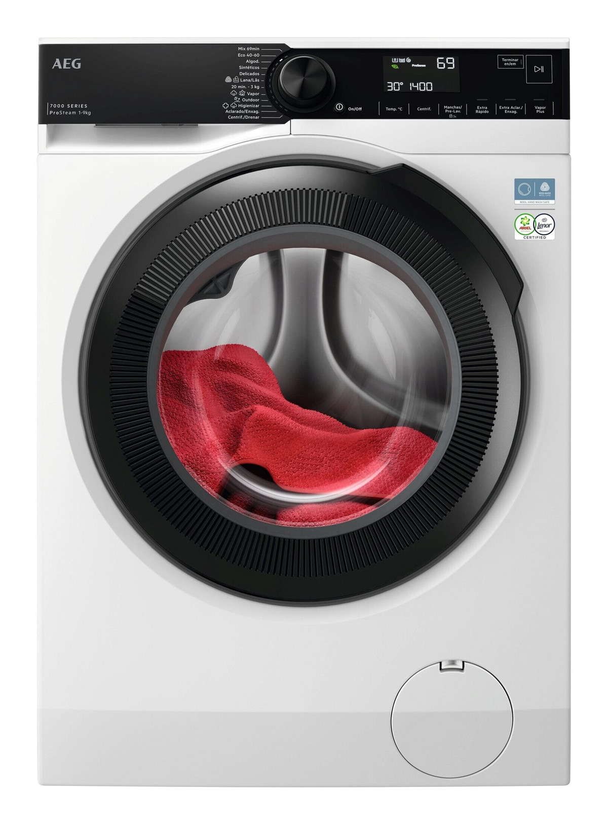 154993261_1 AEG Lavadora carga frontal - AEG LFR7394N4B, 9 kg, 1,400 rpm, Blanco - Imagen 1