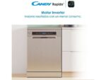Candy Lavavajillas - Candy Rapido' CF 5C7F1X, 15 servicios, 8 programas, Inicio Diferido, Motor Inverter, 60 cm, Conectividad Wi-Fi, Inox - Imagen 6