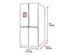 LG Frigorífico americano - LG GSLV71PZTD, No Frost, 179 cm, 635 l, DoorCooling+™, ThinQ™, Inox antihuellas - Imagen 2