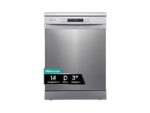 Hisense Lavavajillas - Hisense HS623D10X, 14 servicios, 7 programas, 60 cm, Media Carga, Tercera bandeja, Inox