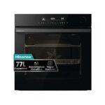 Hisense Horno - Hisense BSA66346ADBGWIFI, Multifunción, Hidrolítico, 77 l, 59.5 cm, WiFi, Doble Grill, Air Fry, Negro