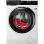 AEG Lavadora carga frontal - AEG Series 7000 LFR7354O4B, 10,5 kg, 1,400 rpm, Negro, Blanco