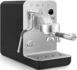 SMEG Cafetera espresso - SMEG EMC02BLMEU, 15 bar, 1700 W, 2 tazas, Negro, Acero inoxidable - Imagen 3