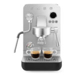 SMEG Cafetera espresso - SMEG EMC02BLMEU, 15 bar, 1700 W, 2 tazas, Negro, Acero inoxidable - Imagen 4