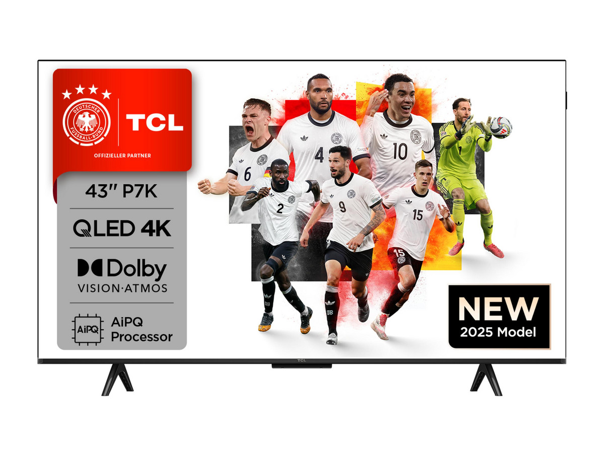 155631630_1 TCL TV QLED 43" - TCL 43P7K, UHD 4K, AiPQ Processor, Smart TV, DVB-T2 (H.265), Negro - Imagen 1