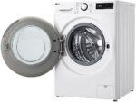 LG Lavadora carga frontal - LG F4WR6010A0W, Serie 600, 10 kg, 1400 rpm, 12 programas, AI Direct Drive™, TurboWash™360˚, Blanco - Imagen 3