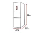 ok Frigorífico combi - ok. OFK 651 E W, Compresor, 180 cm, 262 l, Pies ajustables, Blanco - Imagen 2