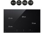 LG Placa inducción - LG CBIZ3035B, 4 zonas, 2 zonas Flex, 80 cm, Cristal negro - Imagen 5