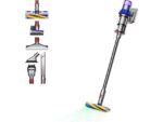 Dyson Aspirador escoba - Dyson v15 Detect™ Fluffy, Potencia automática 240, Accesorio para Colchones y Tapicería, 60 min, Cepillo FluffyOptic, Níquel