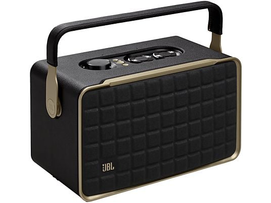 1562165_1 JBL Altavoz estéreo - JBL Authentics 300, 100W, Bluetooth, Wi-Fi, asistentes de voz Google y Alexa, batería con autonomía 8h, diseño retro, Negro - Imagen 1