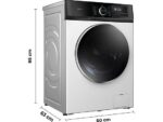 Cecotec Lavadora carga frontal - Cecotec Bolero DressCode 10500 Inverter A, 10 kg, 1400 rpm, Motor Inverter Plus, Lavado con vapor, White - Imagen 3