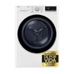 LG Secadora bomba de calor - LG RH80V9AV4N, 8 kg, 14 programas, Dual Inverter Compressor™, Eco Hybrid™, Display Gran LED, Blanco