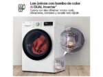 LG Secadora bomba de calor - LG RH80V9AV4N, 8 kg, 14 programas, Dual Inverter Compressor™, Eco Hybrid™, Display Gran LED, Blanco - Imagen 6