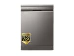 LG Lavavajillas - LG DF355FP, 14 servicios, 9 programas, 60 cm, LED táctil, Tercera bandeja, QuadWash™, Acero inoxidable