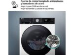 LG Lavadora secadora - LG F4DR7511AGW, 11 kg / 6 kg, 1400 rpm, 14 programas, AI Direct Drive™, Autodosificación, TurboWash™360, Blanco - Imagen 7