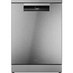 Haier Lavavajillas - Haier I-Pro Shine Series 7 XF 4A4M4PX, 14 servicios, 10 programas, 60 cm, Motor Inverter, Wi-Fi, Inox