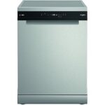 Whirlpool Lavavajillas - Whirlpool W7F HP43 X, 15 cubiertos, 10 programas, 60 cm, Tercera bandeja, 6th SENSE, Inox