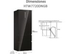 Haier Frigorífico combi - Haier Series 7 HTW7720DNGB, No Frost, 201 cm, 483 l, WiFi, Daylight, Negro - Imagen 4