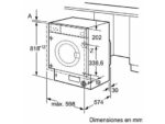 SIEMENS Lavadora integrable - SIEMENS WI12W327ES, Serie IQ500, 8 kg, 1200 rpm, 8 programas, WaterPerfect Plus, VarioSpeed, Blanco - Imagen 2