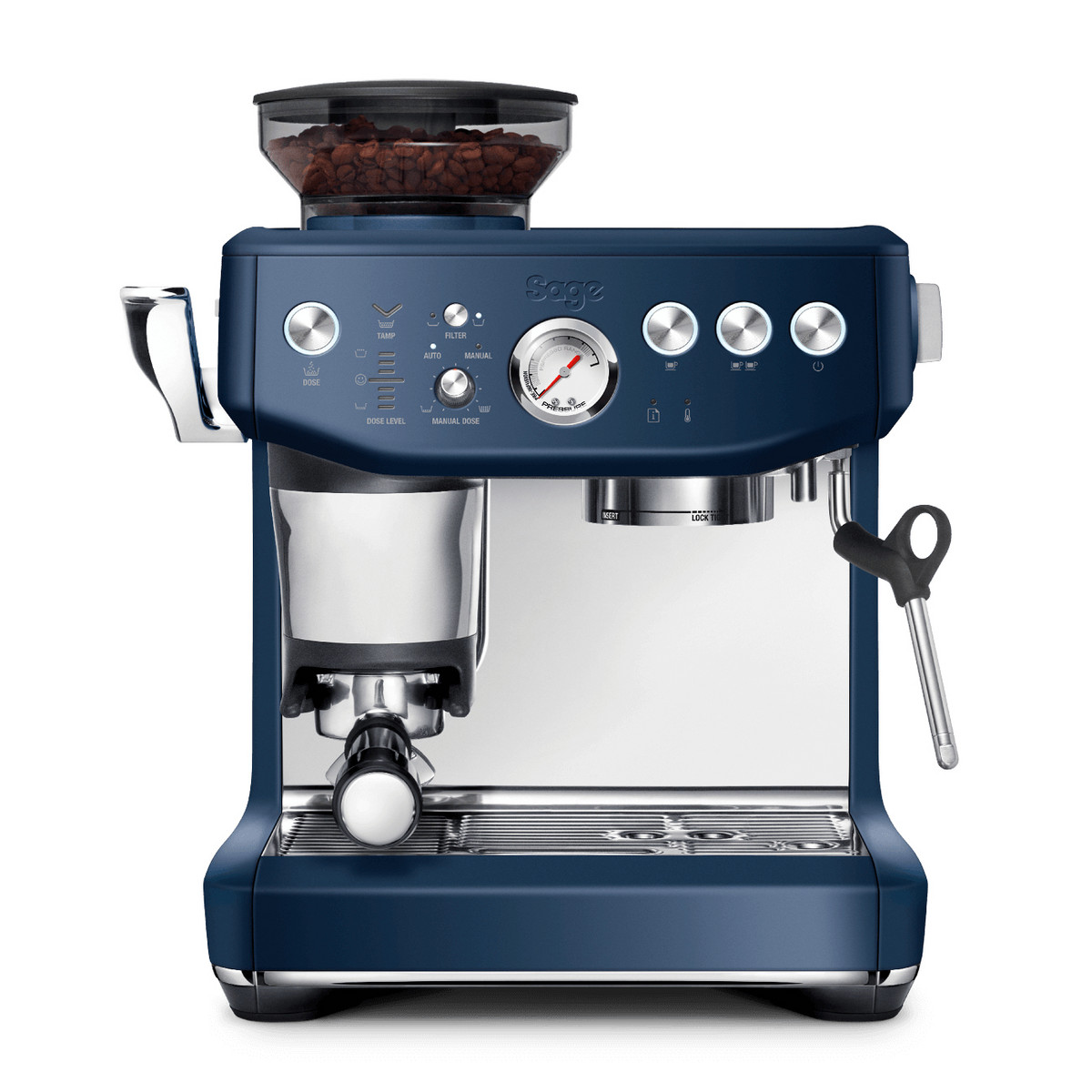 156690325_1 SAGE Máquina espresso - SAGE The Barista Express Impress, 15 bar, 1850 W, 2 tazas, Azul - Imagen 1