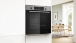 BOSCH Horno pirolítico - BOSCH Serie 4 HQA574ES3, Integrable, Hidrolítica, 71 l, 69 mm, Black - Imagen 6