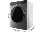 Cecotec Lavadora carga frontal - Cecotec Bolero DressCode 121000 Steel, 12 kg, 1400 rpm, Motor Inverter Plus, Lavado con vapor, Steel - Imagen 3