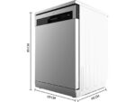 Cecotec Lavavajillas - Cecotec Bolero Aguazero 6200 Inox D, 14 servicios, 6 programas, 60 cm, Electronic Aqua Stop, Turbo Dry+, Inox - Imagen 4