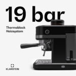 KLARSTEIN Cafetera espresso - KLARSTEIN Bella Café Espresso, 1550 W, Negro - Imagen 4