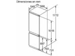 Balay Frigorífico combi integrable - Balay 3KID767F, No Frost, 177.2 cm, 260 l, Cajón ExtraFresh, Cajón Extra Cold, Blanco panelable - Imagen 2