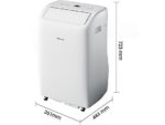 Hisense Aire acondicionado portátil - Hisense APC09QC, 2236 fg/h, 3 velocidades, Deshumidificador, Super Cool, Mando a distancia, Kit Ventana, Wi-Fi, - Imagen 2