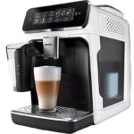 Philips Cafetera superautomática - Philips EP3343/50, 19 bar, 230 W, 0.26 l, SilentBrew, Blanco y negro brillante