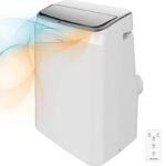 Cecotec Aire acondicionado portátil - Cecotec ForceClima 14600 Soundless Heating, 14000 BTU/h, 28 m², Bomba de calor, 5 modos, 3 velocidades, Mando, B